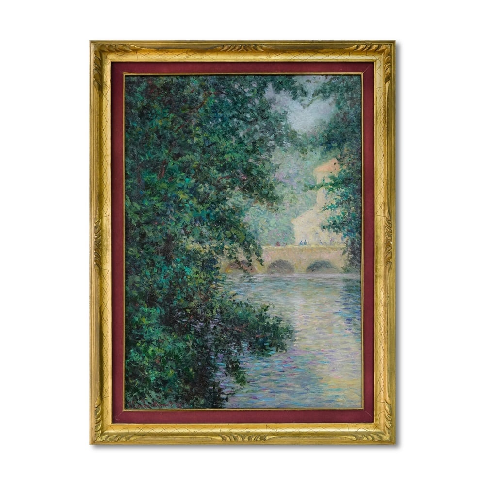 CLAUDE MONET (1840-1926), ATTRIBUTED TO, OIL ON CANVAS: Signed (lower left) Image Dimensions: 70 x 50 cm (27 3/4 x 19 3/4 in) Framed Dimensions: 83 x 64 cm (32 5/8 x 25 1/4 in) This painting comes with COA. Claude Monet, the pioneer of French Impressionism