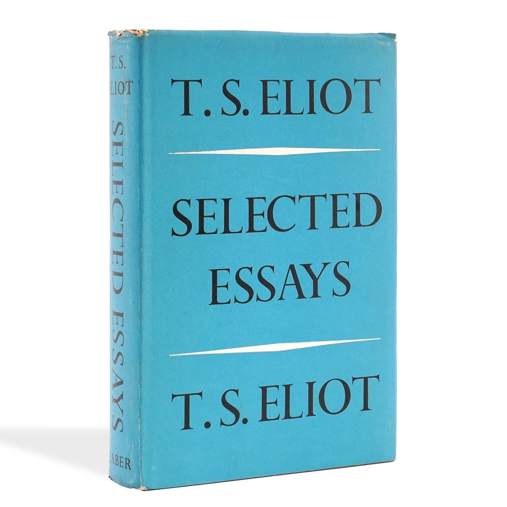 T. S. ELIOT SIGNED SELECTED ESSAYS (1 of 5)
