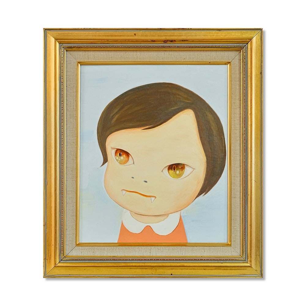 YOSHITOMO NARA (B.1959), ATTRIBUTED TO, ACRYLIC ON CANVAS: Signed (verso) Image Dimensions: 17 7/8 x 15 in (45.5 x 38 cm) Framed Dimensions: 24 x 21 1/4 in (61 x 54 cm) This painting comes with COA. Yoshitomo Nara is one of the most influential contemporary