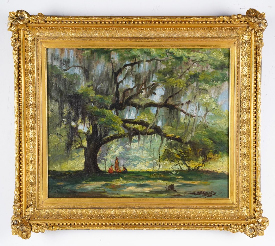 19th Century Florida Everglades Native American Painting (1 of 6)