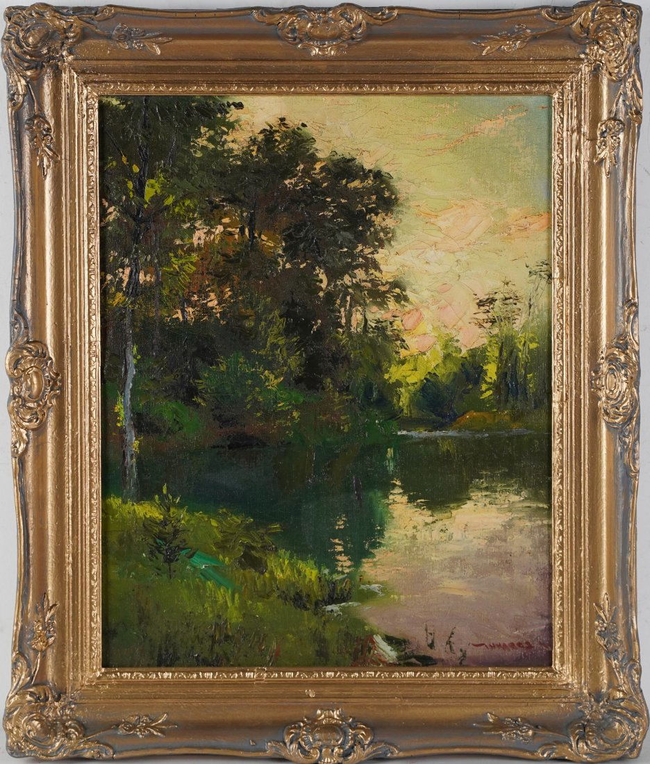 Antique Florida Landscape Newcomb Macklin Frame (1 of 6)