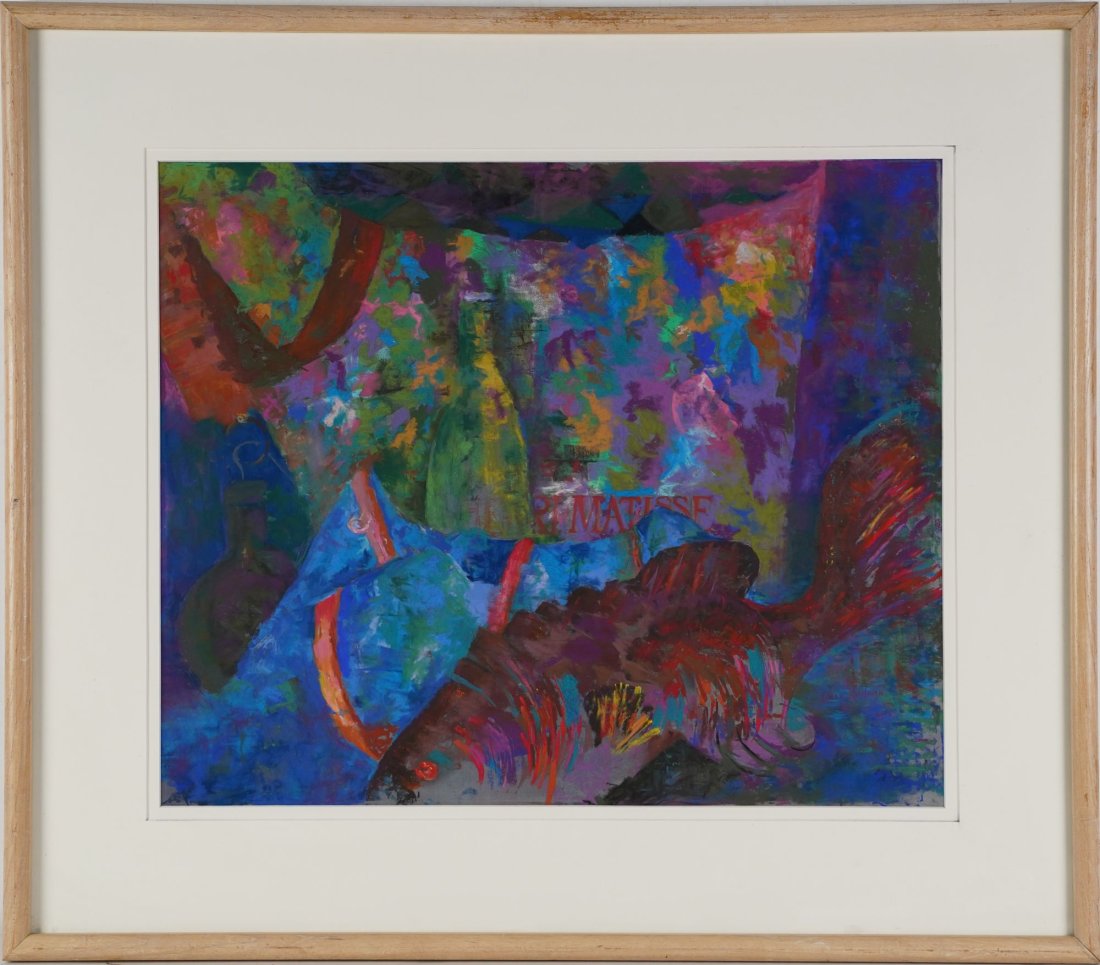 Modernist pastel Matisse fish by Linda Kaufman (1 of 5)