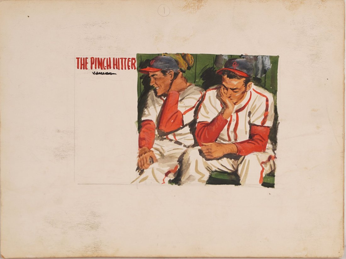 Sporting Art Baseball Illustration Original Painting (1 of 4)