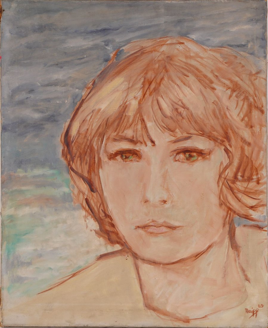 Oil portrait of dazzling woman on canvas by Hal Reiff (1 of 5)