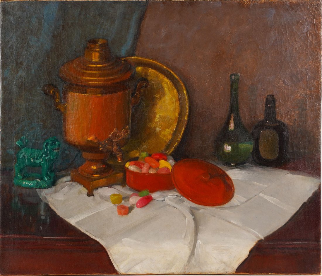 Museum Quality American School Still Life Oil Painting (1 of 5)