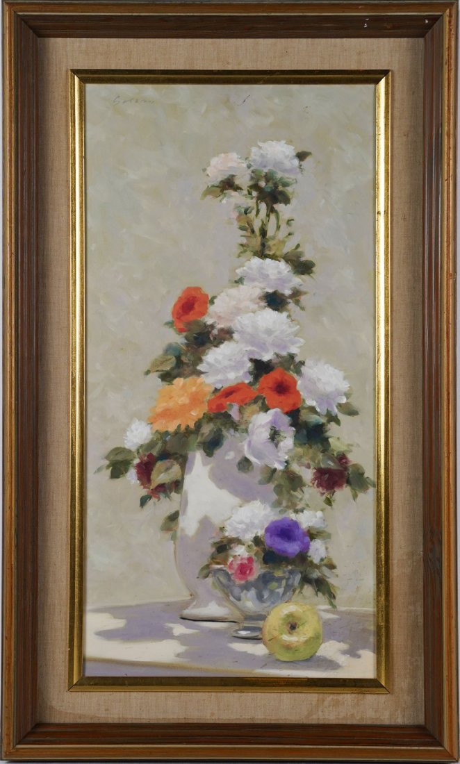 Andre Gisson Signed Impressionist Flower Still Life Painting (1 of 5)