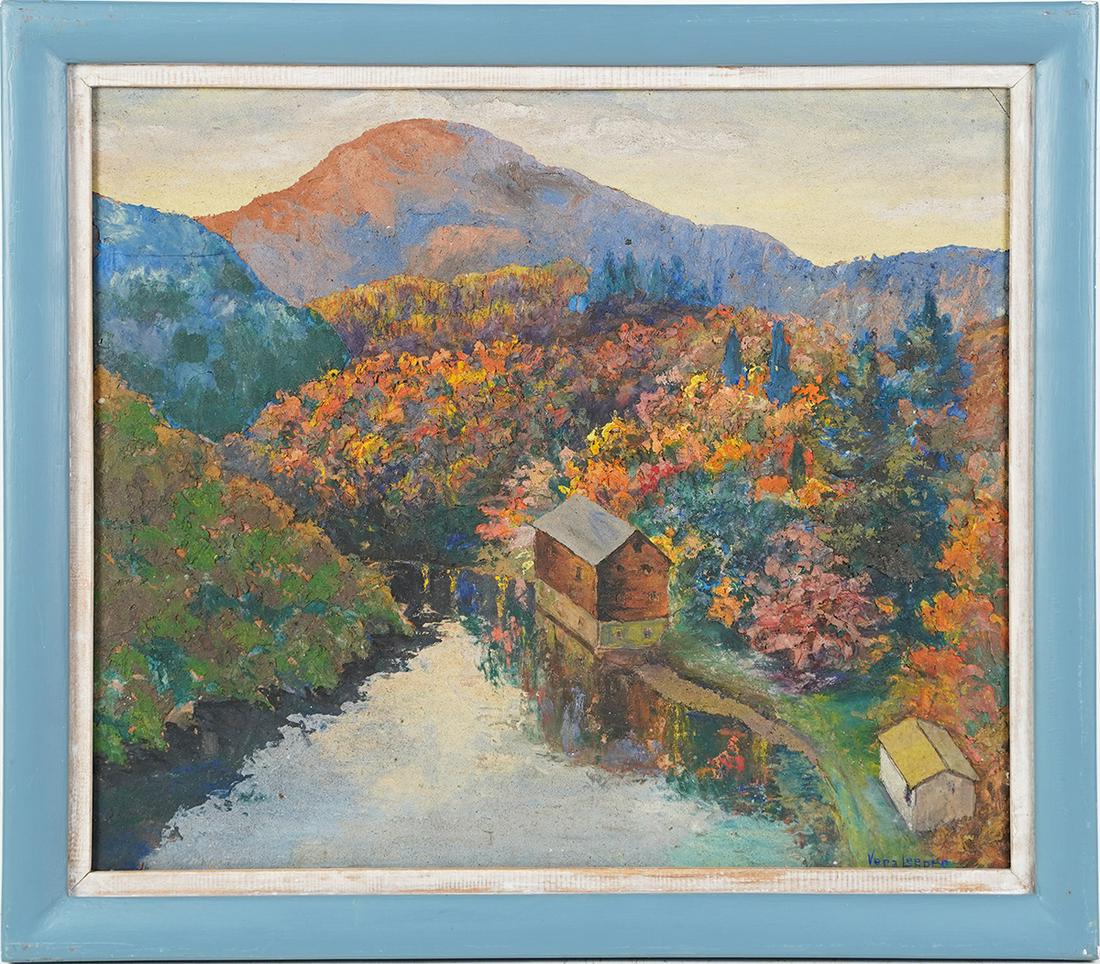 Serene Autumnal New York Landscape with dimensional impasto by Vera Leeper (1 of 9)