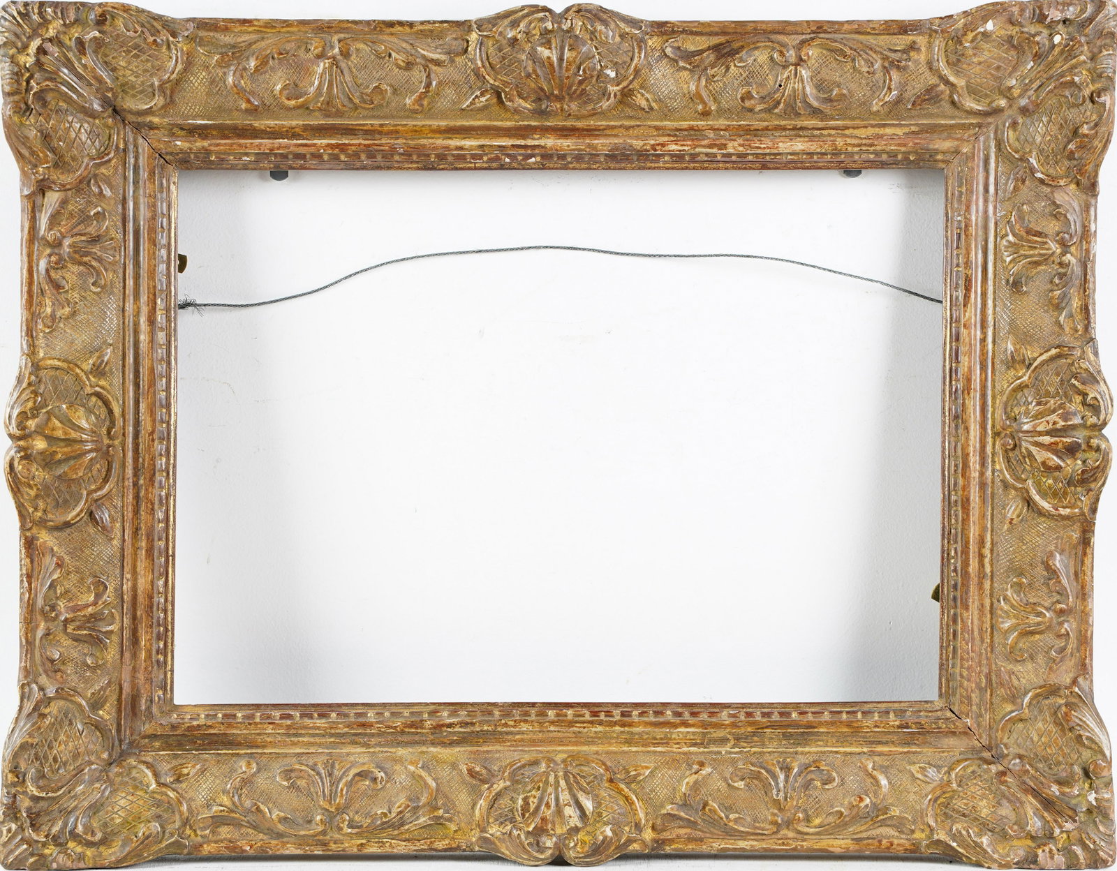 Museum Quality Carved Antique European Impressionist Frame: A very nice carved Antique Impressionist School frame. Gilded finish. Rabbit size 15 x 22. Sight size 14 1/4 x 20 1/2. Overall size 22 x 28 1/2.