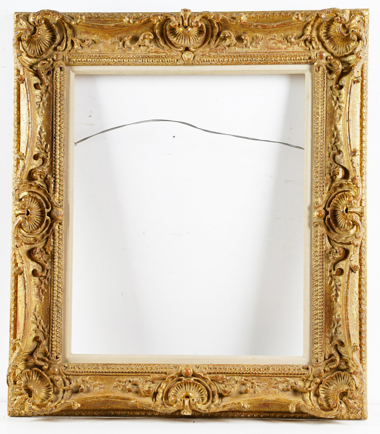 Vintage Carved and gilded Impressionist Frame: Rabbit size 22 1/2 x 18 3/4. Sight Size 21 1/2 x 17 3/4. Overall size 31 x 27 1/4.