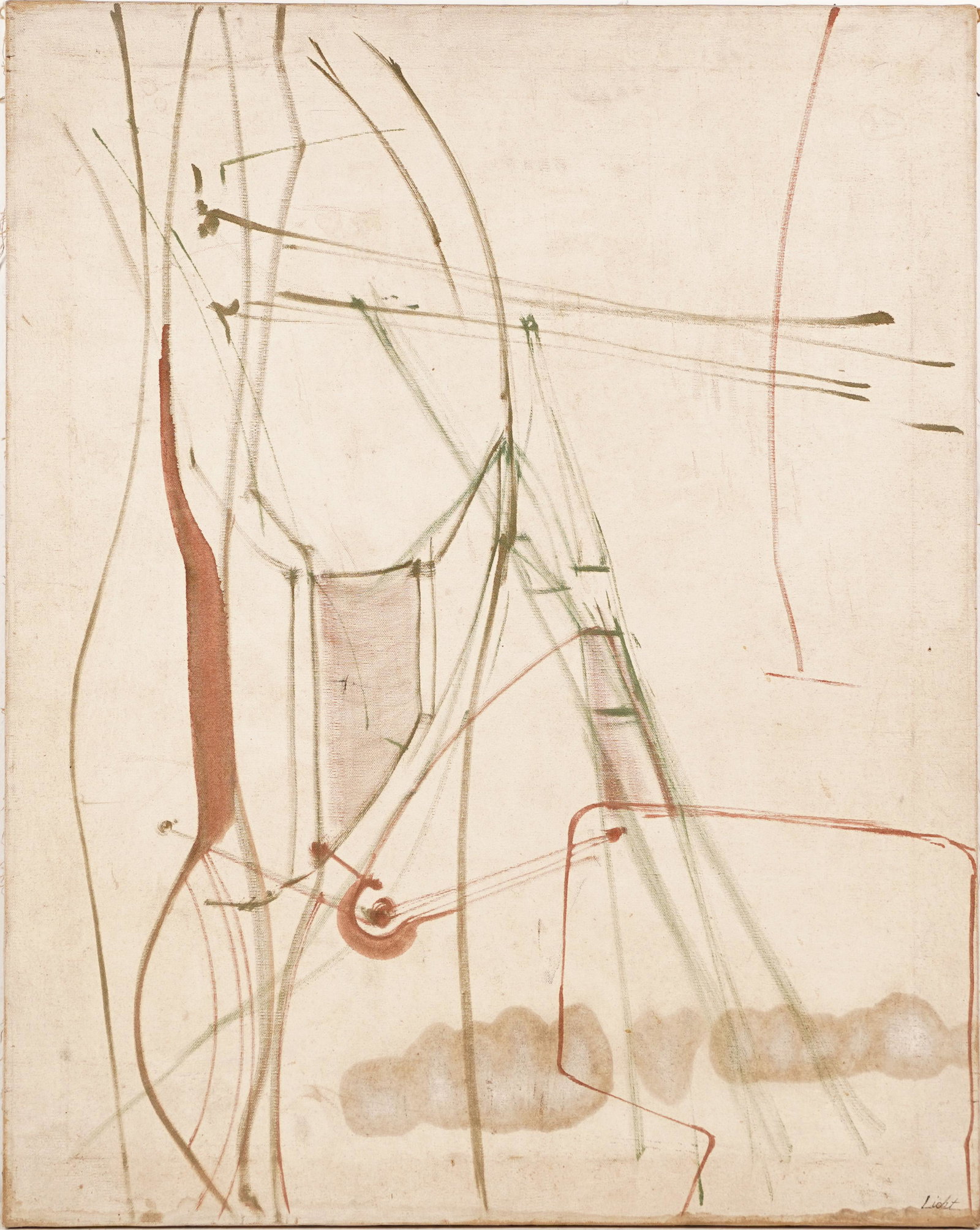 Signed American School Abstract Expressionist Oil Painting (1 of 4)