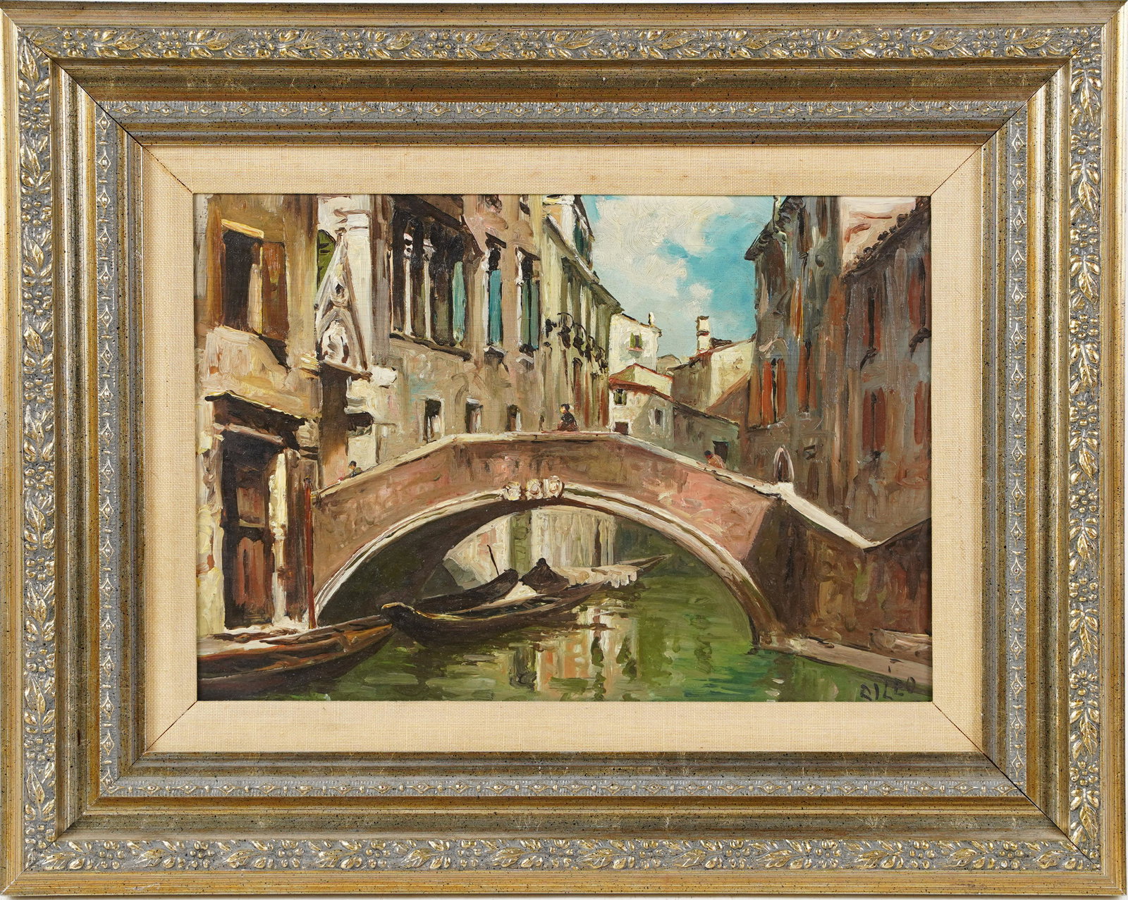 Antique American Impressionist Venetian Canal Painting (1 of 9)