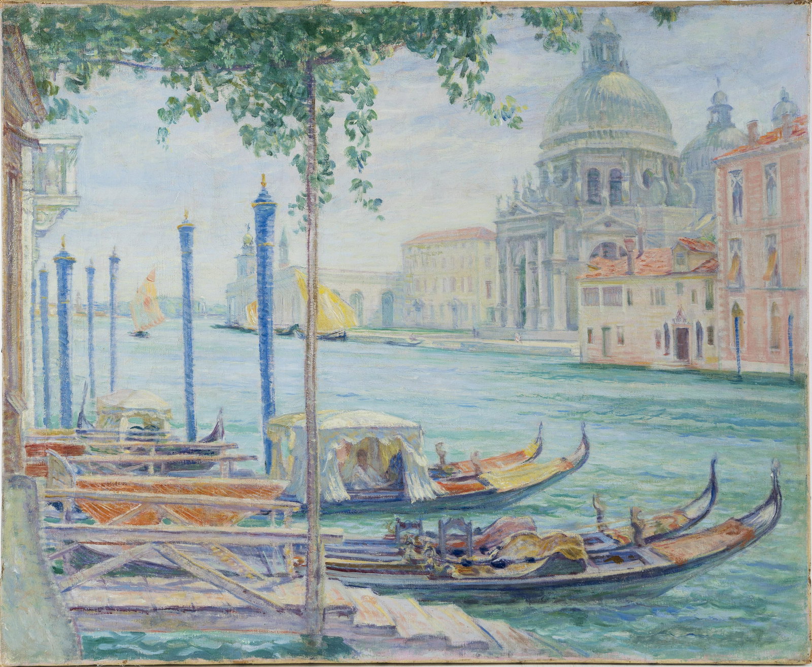 Mystery American Impressionist Venetian Canal Painting (1 of 6)