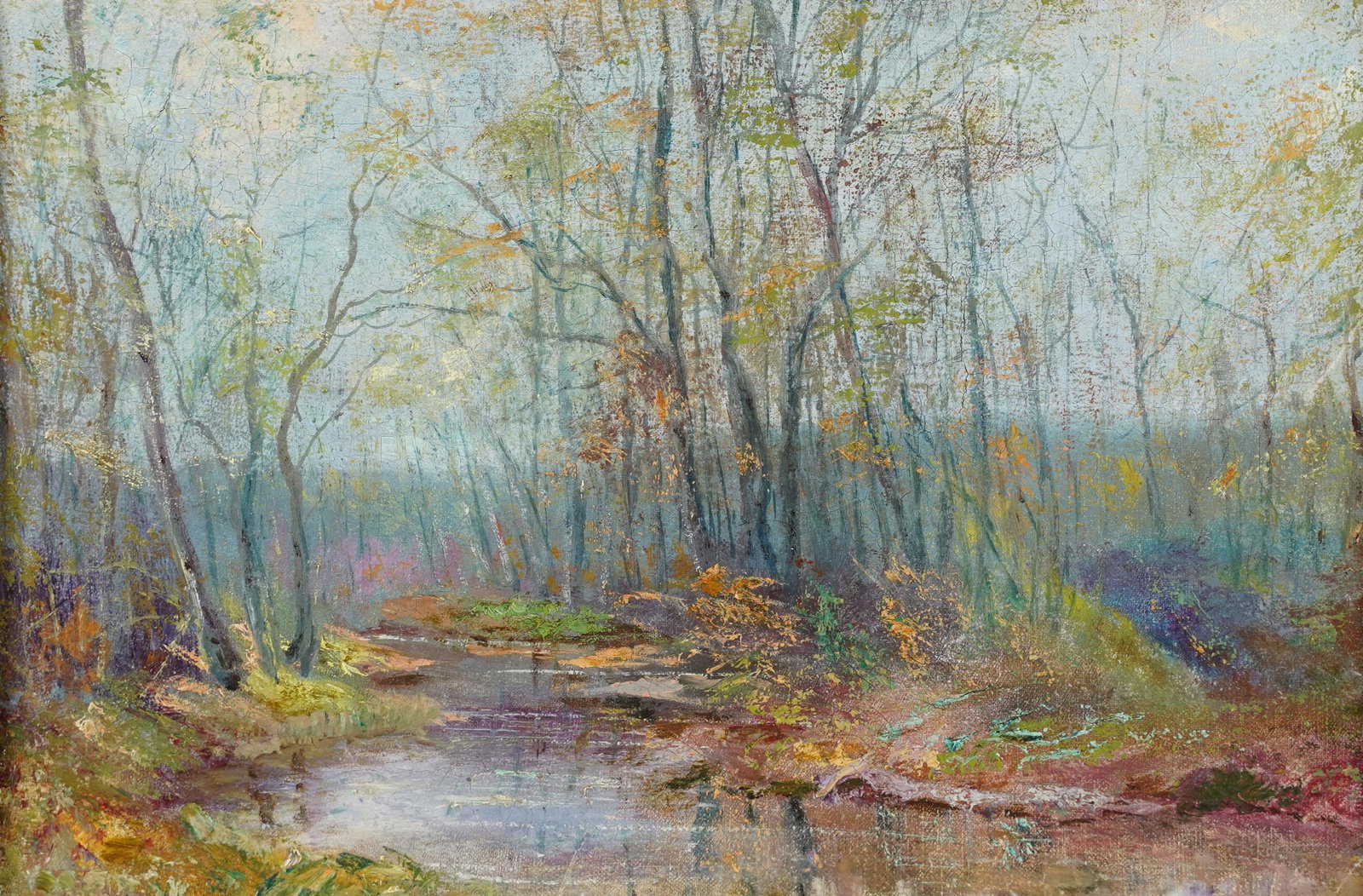 Antique Impressionist Modern Pallet Finely Painted Landscape: Up for sale here is a very nicely painted landscape. Oil on canvas. Image size, 10.75H x 16L. ***Please note!! In house shipping prices are attached!! You are welcome to pick up in house for free!! We