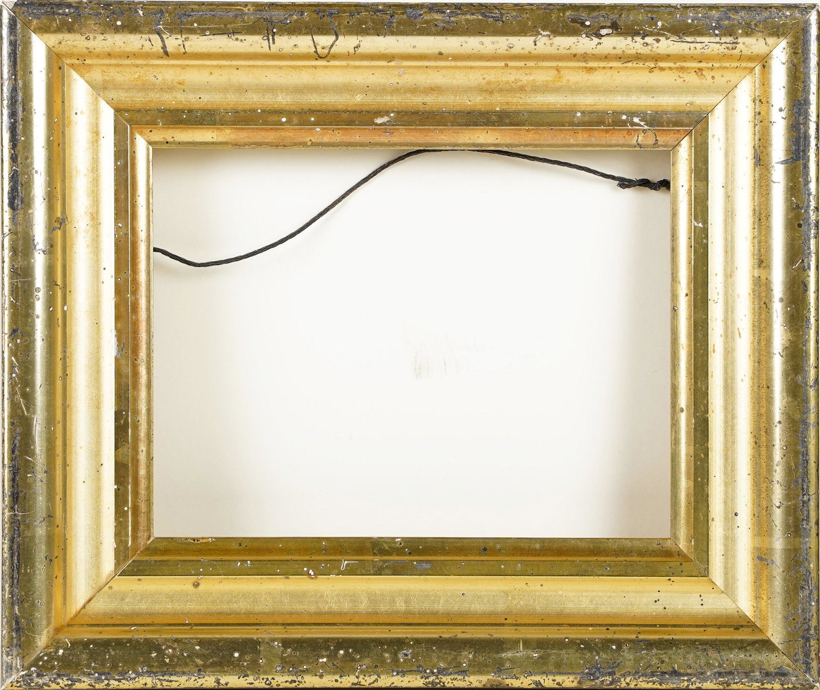Antique American Silver Gilt Frame: !9th Century American school silver gilt and gold toned Frame. Sight Size 5 x 6 3/4 inches. Painting size 5 3/4 x 7 1/2 inches. Overall 9 x 10 1/2 inches.