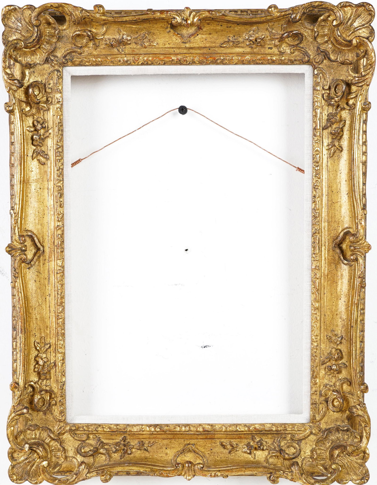 Museum / Gallery Style Carved and Gilded Impressionist Frame: Sight size 12 3/4 x 8 3/4 inches. Painting size 13 1/2 x 9 1/2 inches. Overall 18 x 14 inches.