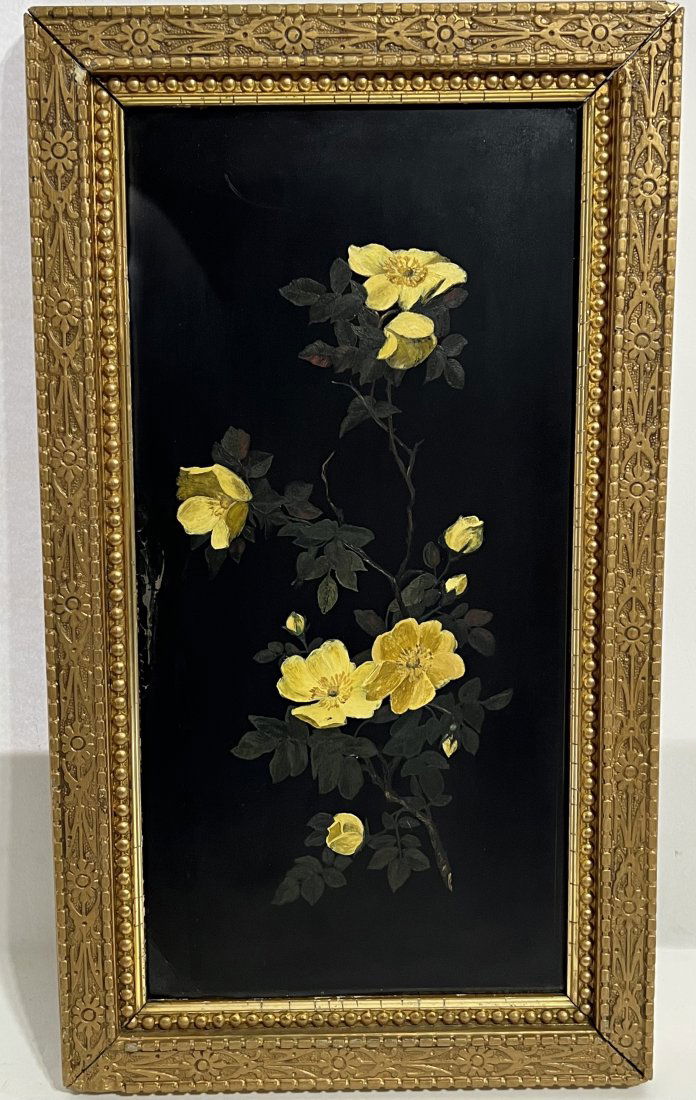 Antique American School Circle of Lambdin Finely Painted Flower Still Life Oil Painting (1 of 5)