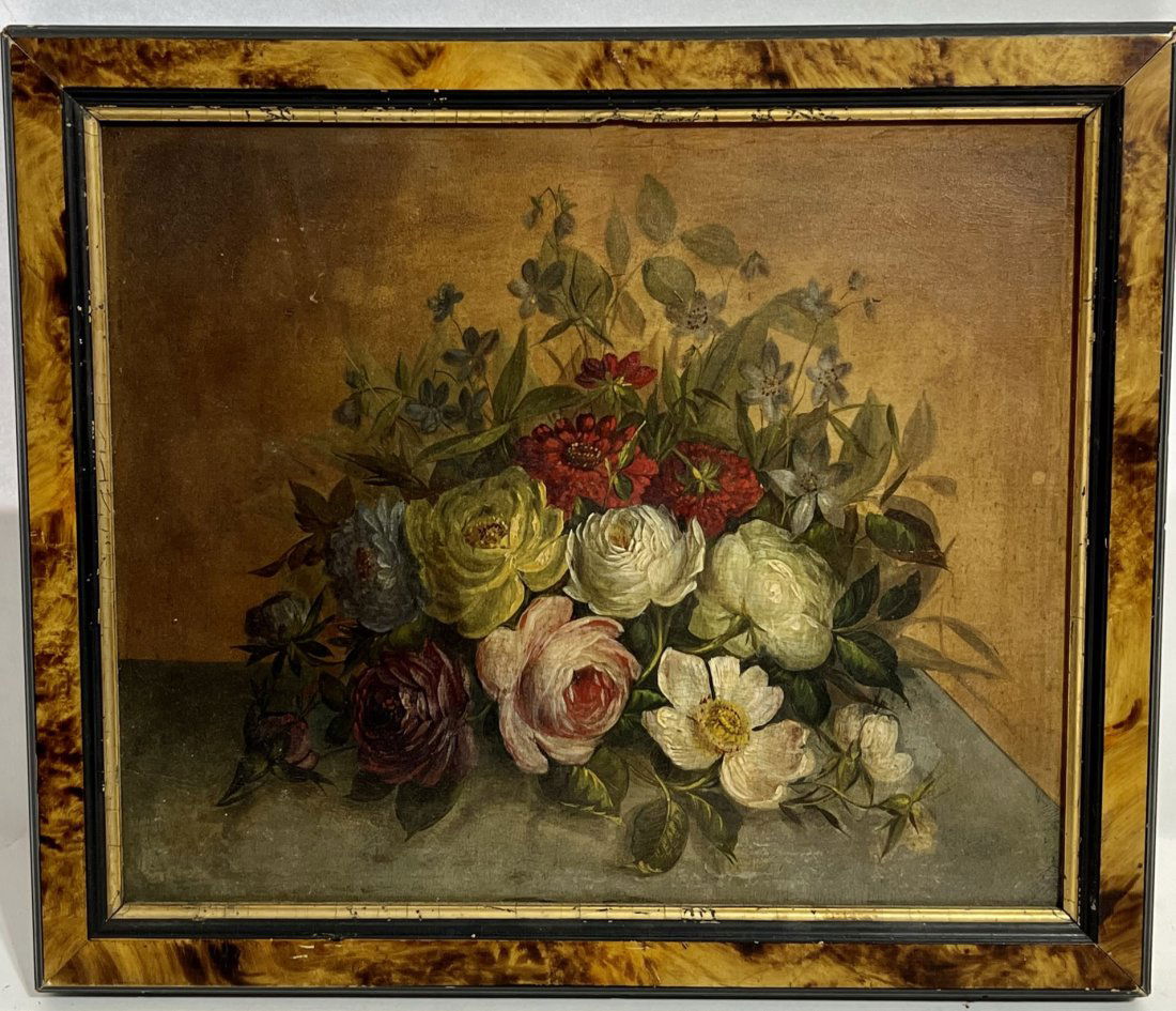 Antique Old Master Classic Flower Still Life Rare Early Oil Painting (1 of 5)
