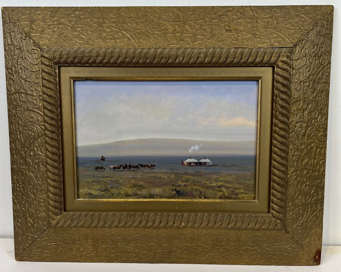 Antique American Western Landscape Circle of Bierstadt Rare 19th Century Oil Painting (1 of 9)