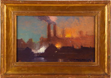 George Ames Aldrich Industrial Ashcan Nocturne