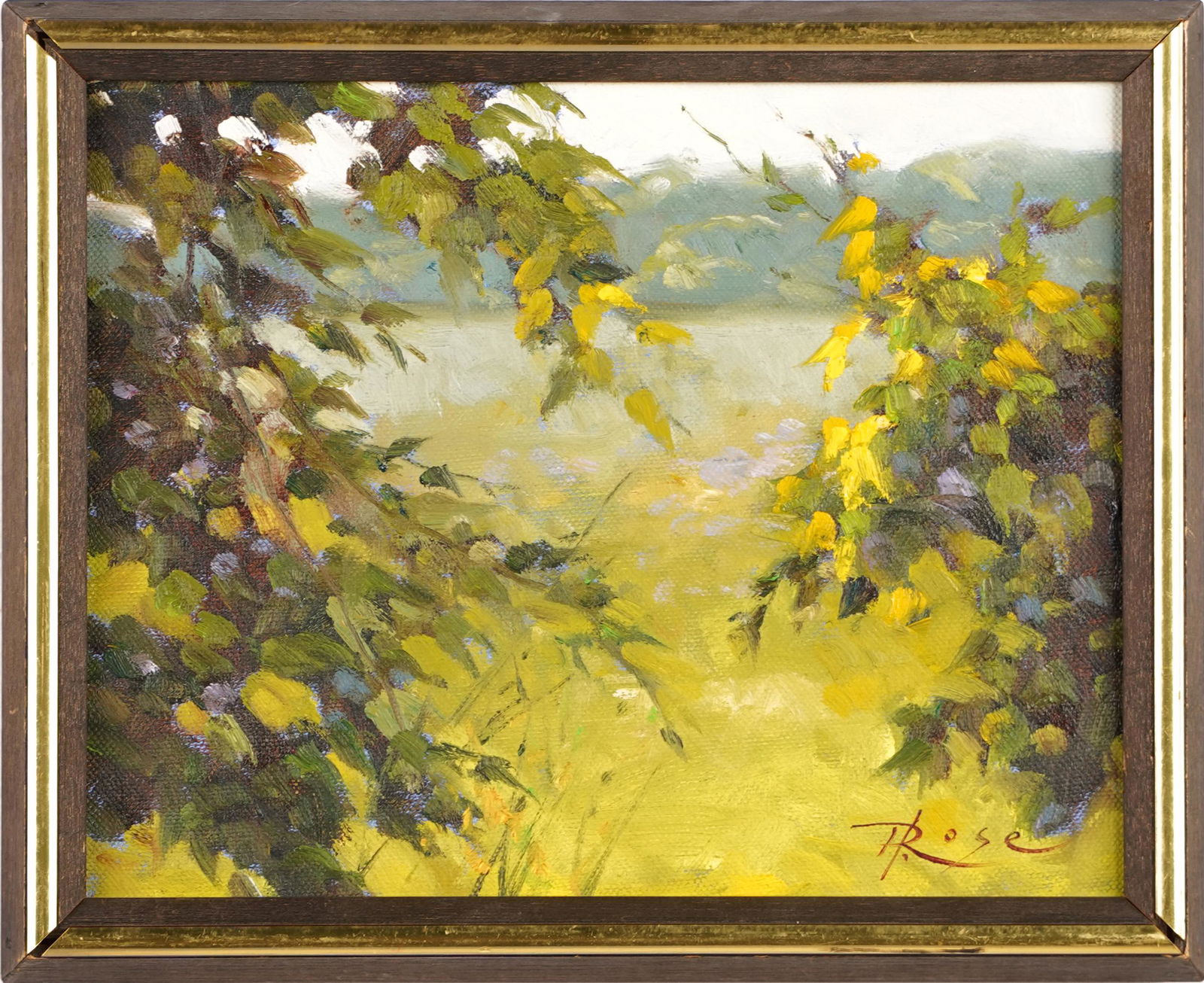 Howard Rose Signed American Impressionist Landscape Framed Oil Painting (1 of 6)