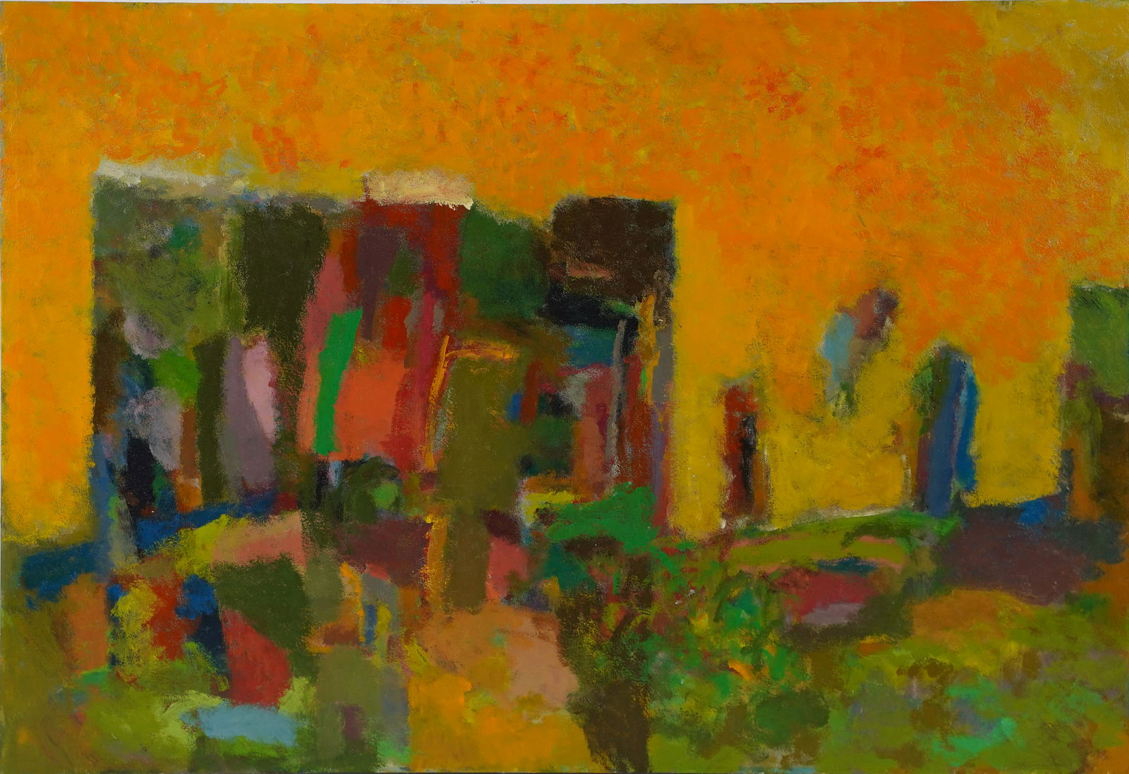 Large Abstract Expressionist Mid Century Modern Original Oil Painting (1 of 5)