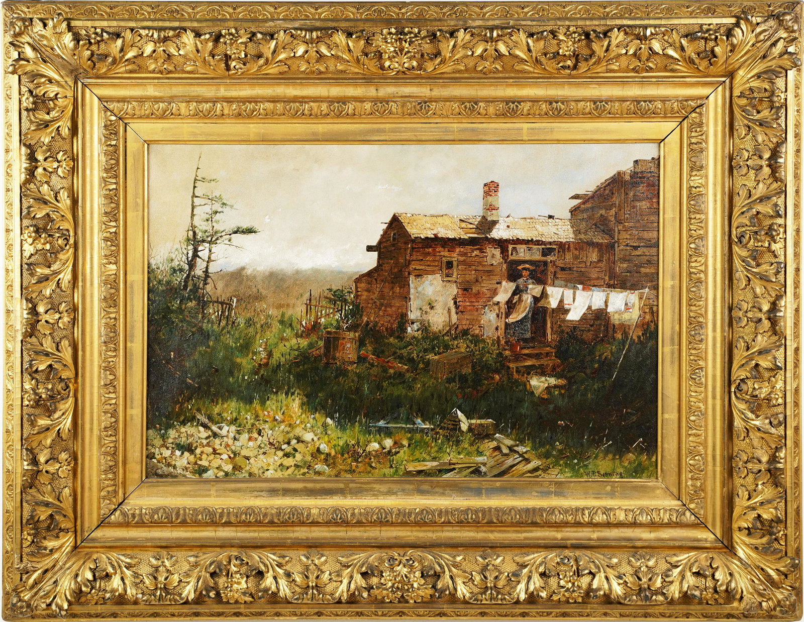 William Sonntag 1822-1900 Signed Hudson River School Adirondack Oil Painting (1 of 6)