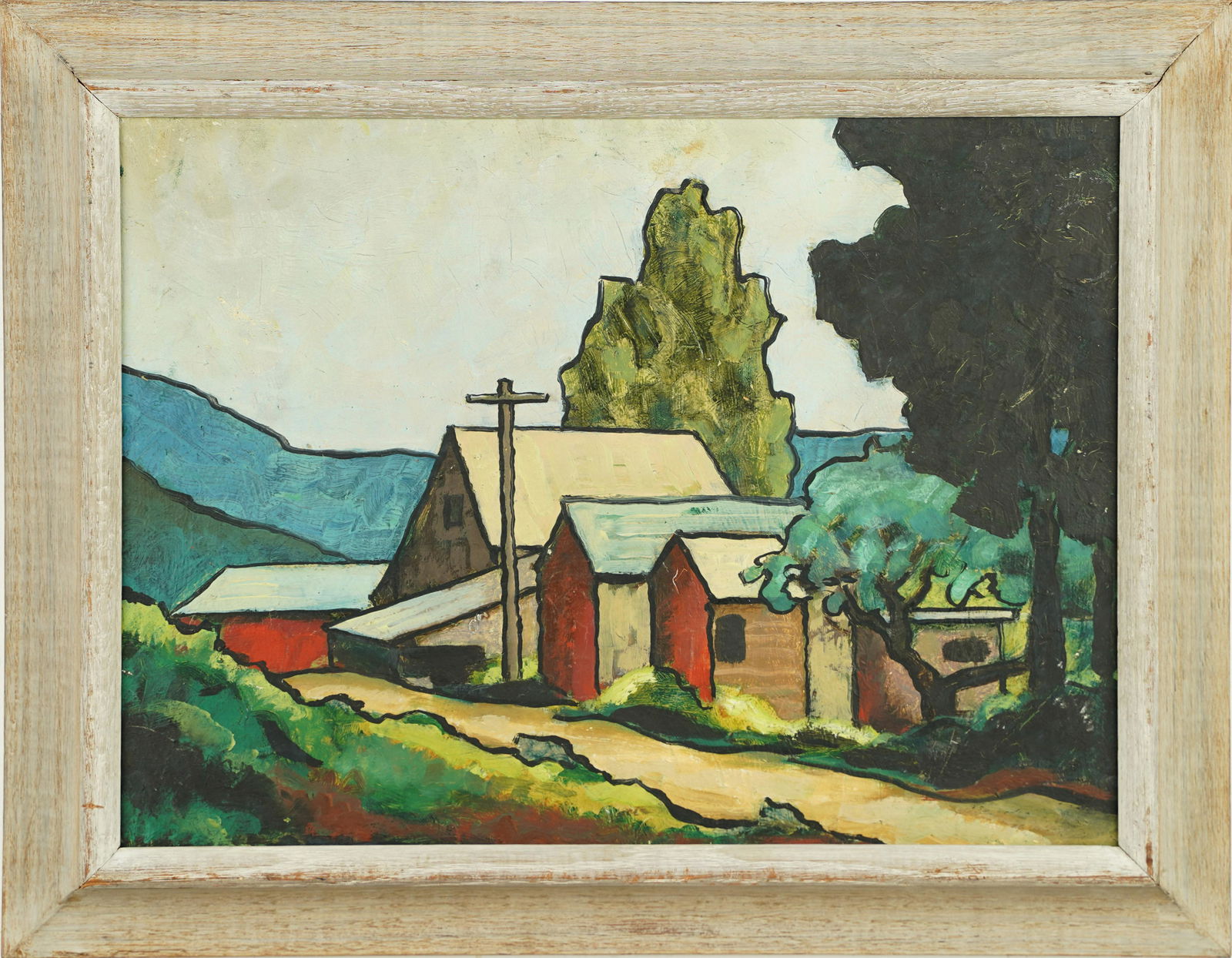 American Regionalist Modern Landscape Signed Framed Oil Painting (1 of 6)