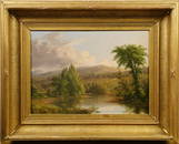 Major 1st Tier American Fly Fishing Hudson River School Panoramic Museum Landscape Oil Painting