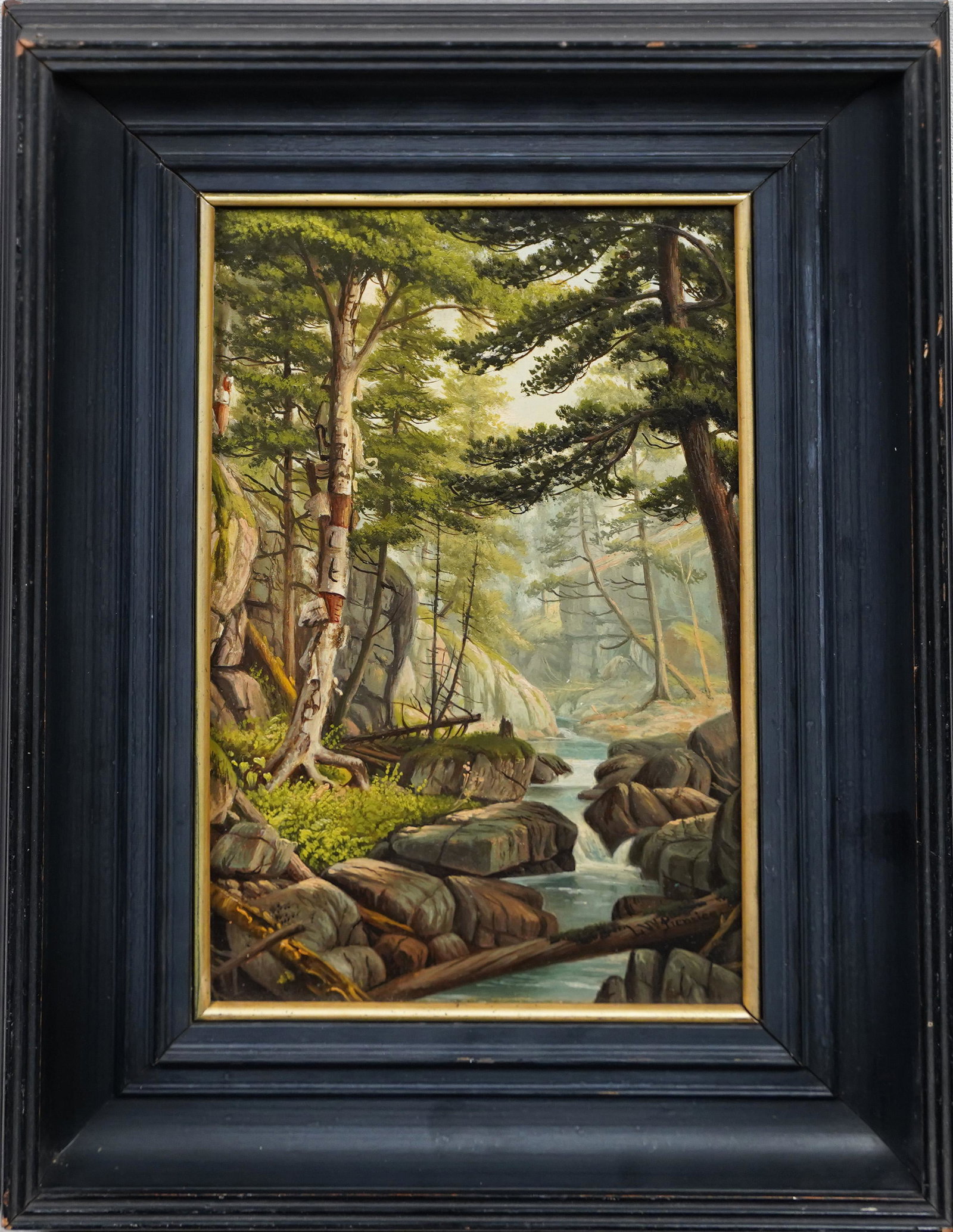 Levi Wells Prentice Signed Adirondack Landscape Framed Hudson River School Oil Painting (1 of 7)