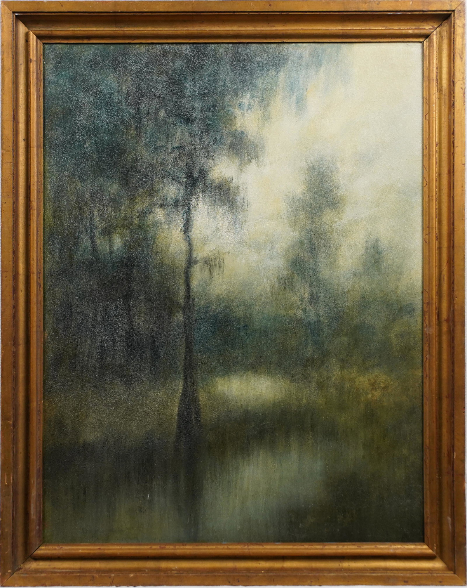 Large Early Rare Antique Alexander Drysdale Signed Louisiana Swamp Landscape Oil Painting (1 of 8)