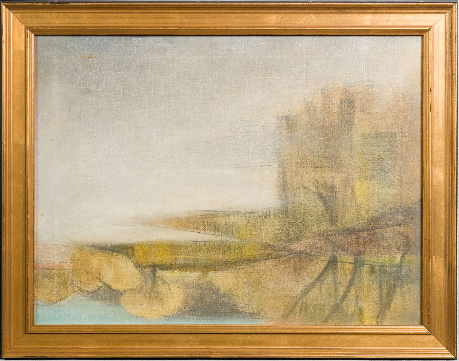 Giltwood Framed American School Cubist Abstract Oil Painting (1 of 5)