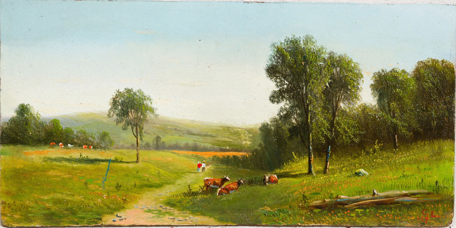 Clinton Loveridge (1838 - 1915) Antique Hudson River School Panoramic Landscape Oil Painting (1 of 5)