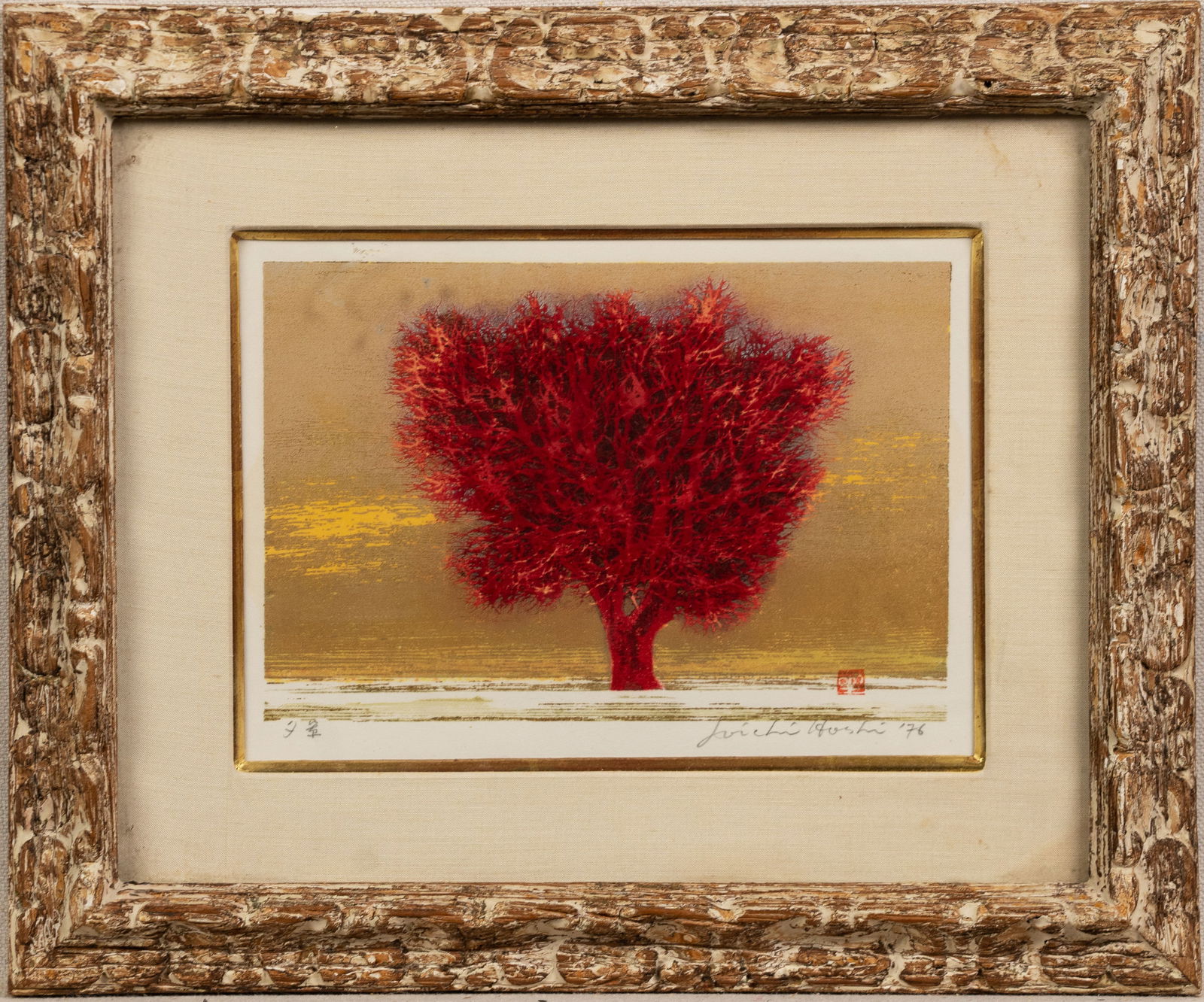 Joichi Hoshi 1913-1979 Vintage Woodblock Abstract Naturescape Signed Limited Edition Print (1 of 7)