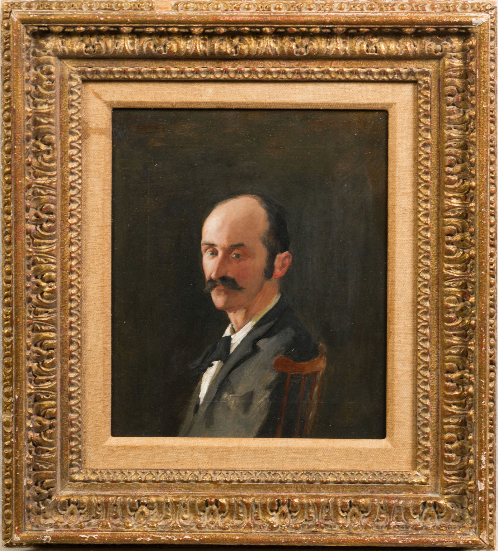 George Matthew Bruestle 1871-1939 Antique Portrait Oil Painting (1 of 6)