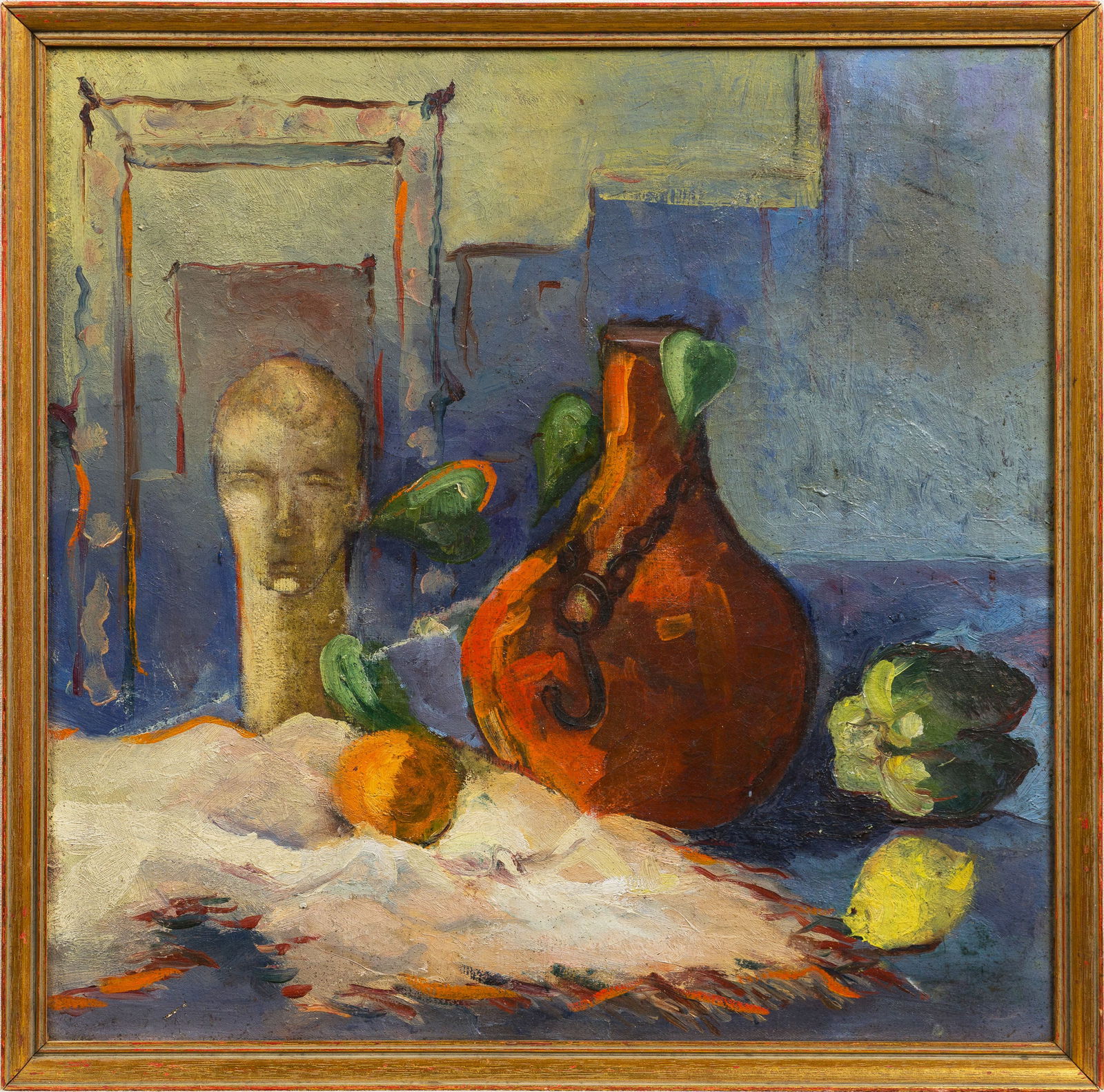 Antique American Impressionist Interior Scene Framed Still Life Oil Painting (1 of 5)