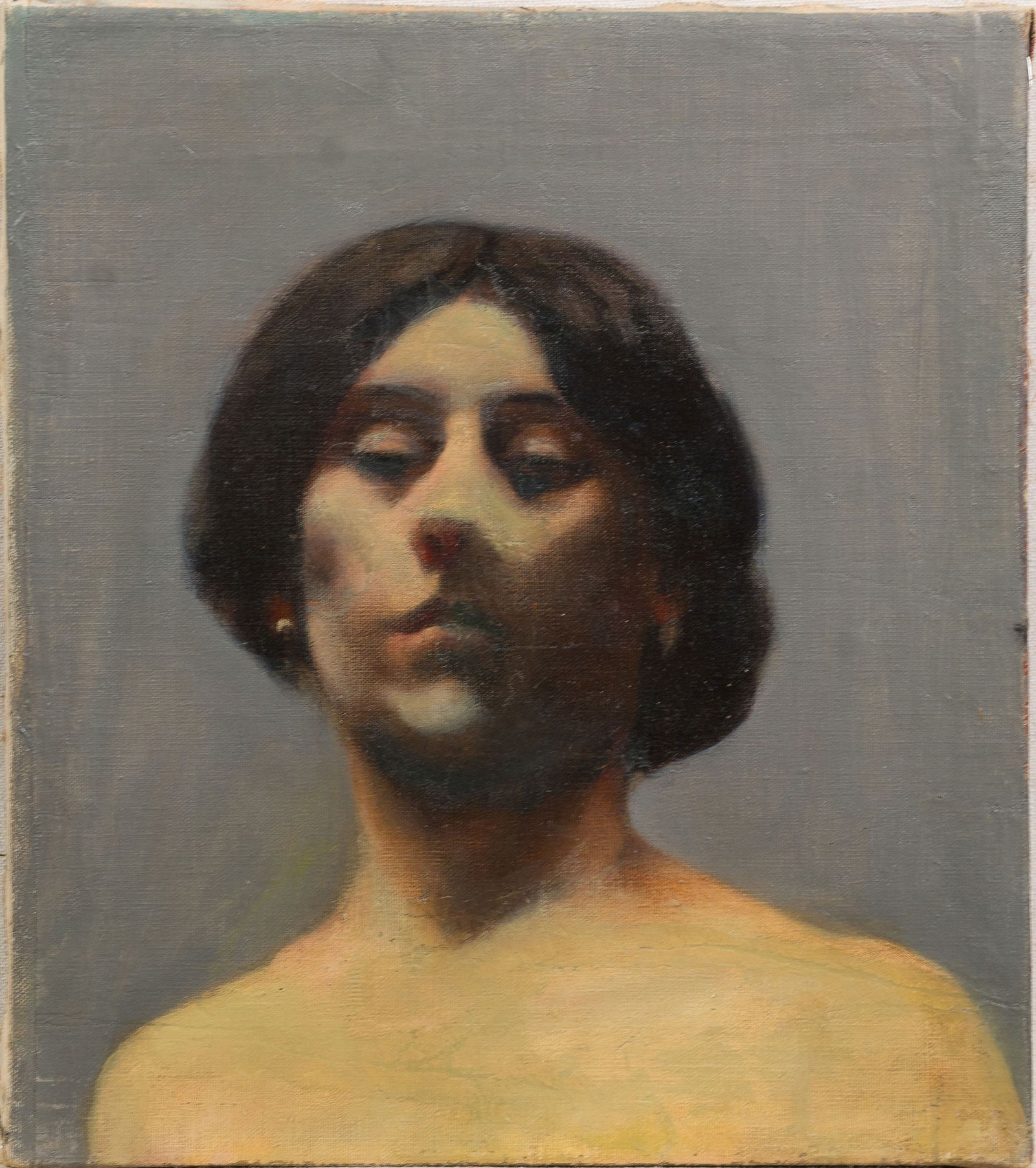 Antique American Impressionist Portrait Painting (1 of 4)