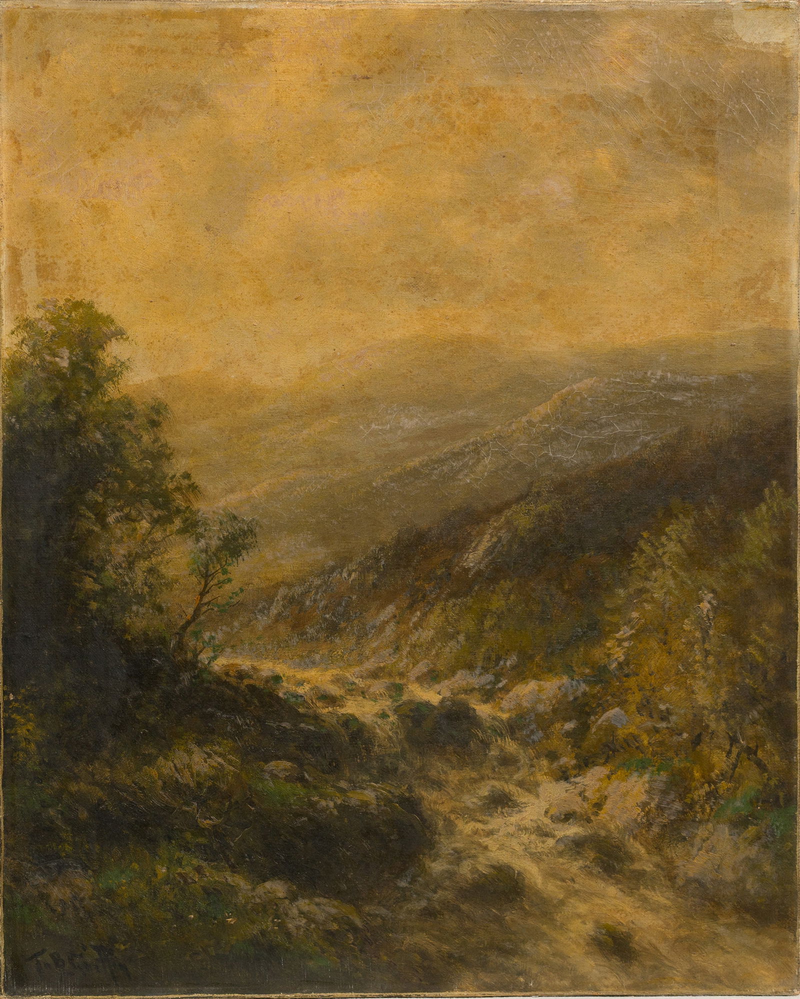 Thomas Griffin 1858-1918 Antique Hudson River School Landscape Signed Oil Painting (1 of 5)