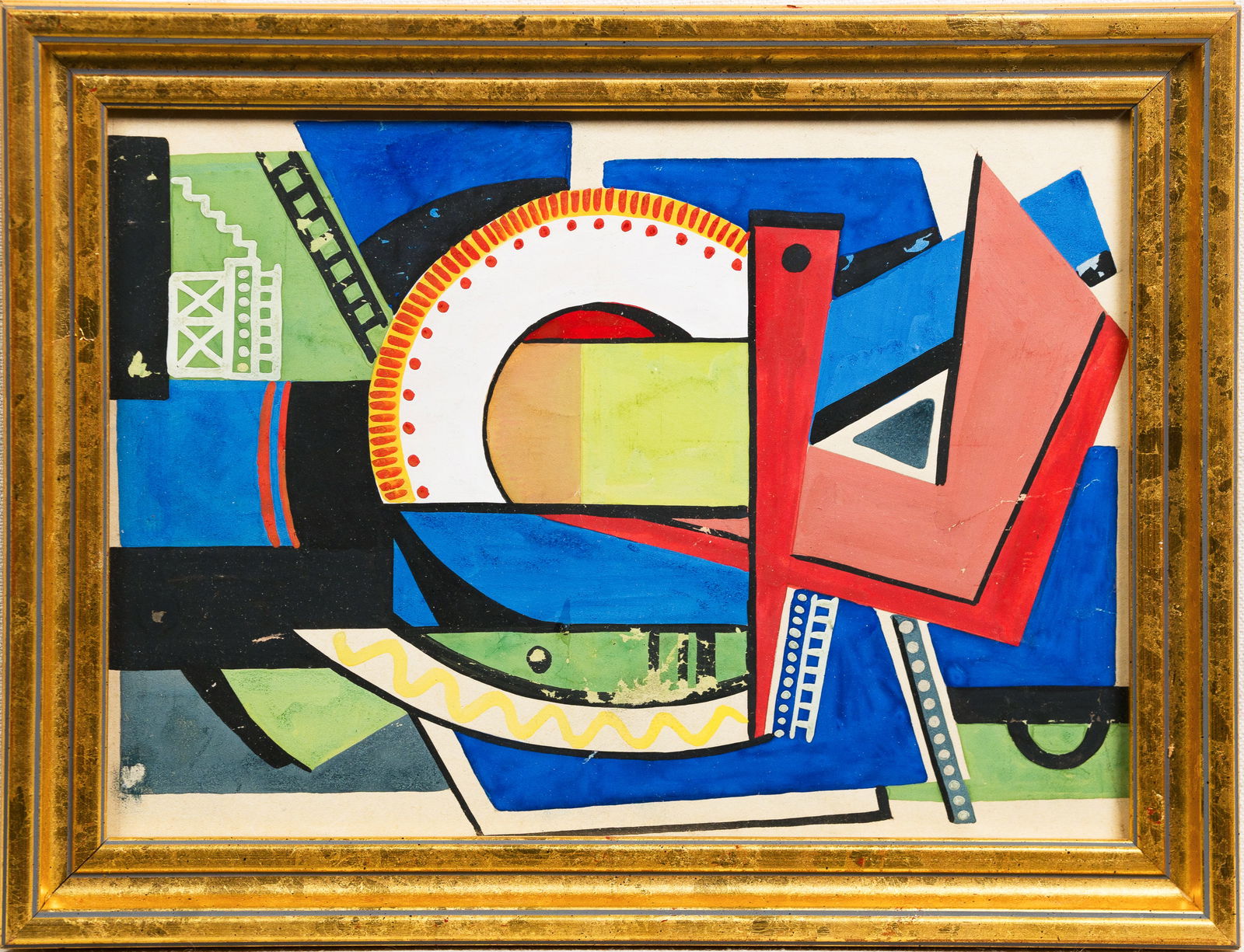 Antique American Modernist Cubist Abstract Composition Early 1900's Gallery Provenance (1 of 6)