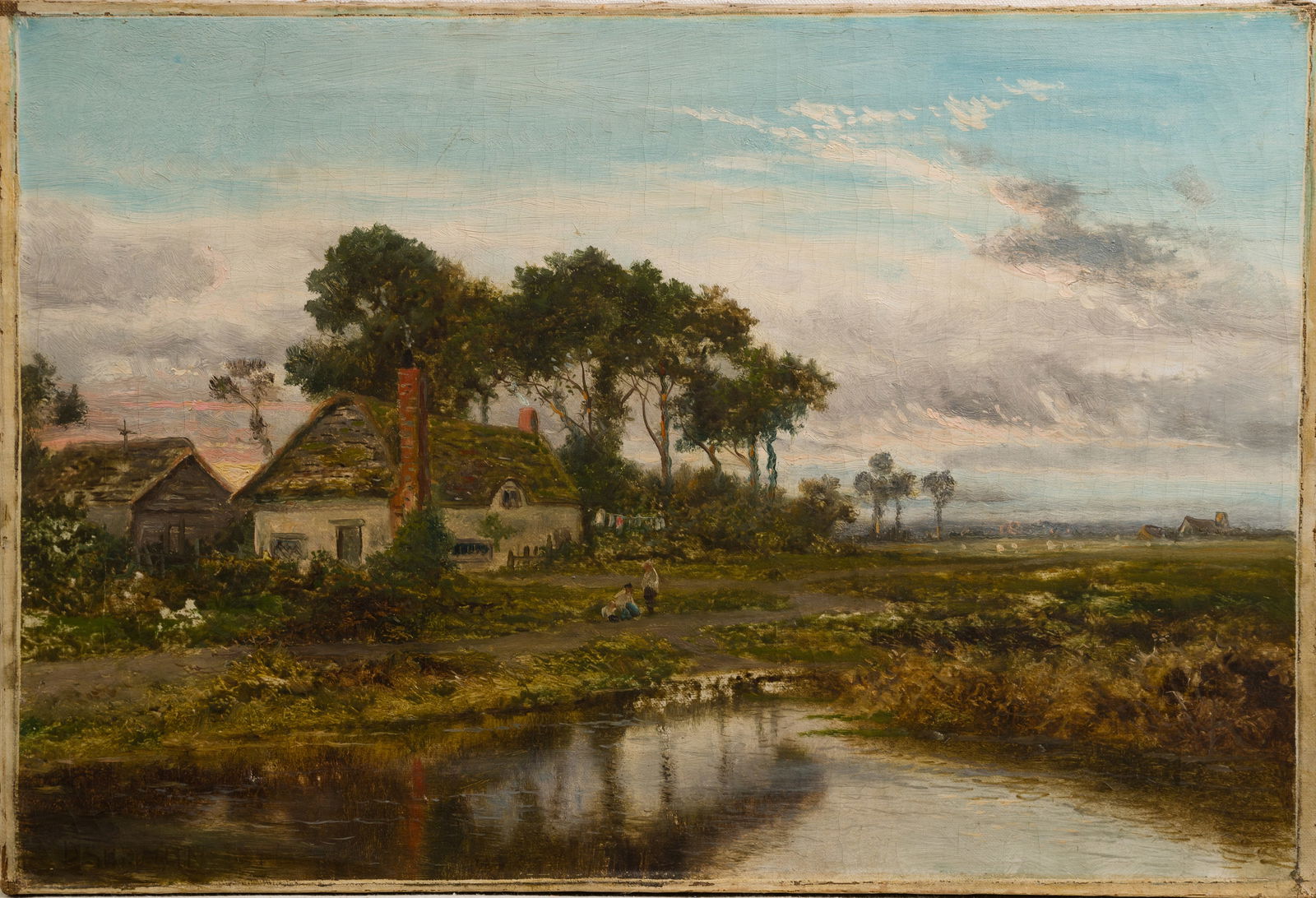 Daniel Sherrin 19th Century English Landscape Impressionist Bucolic Oil Painting (1 of 6)