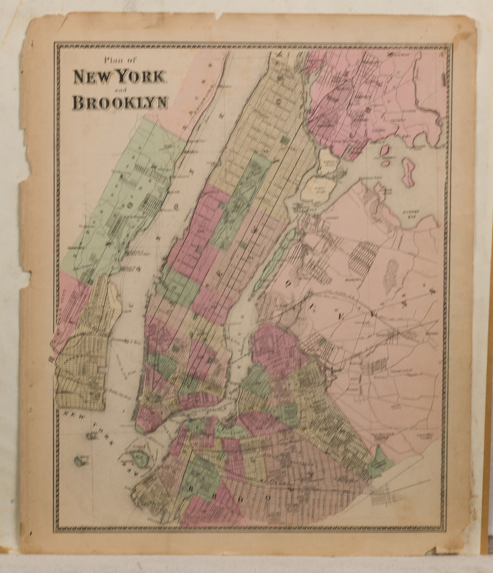 Antique Map of Brooklyn and New York City (1 of 5)
