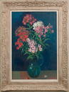 Ernest Fiene 1894-1965 Phlox Flower Still Life Oil Painting Major Exhibited Large Framed Oil Paintin