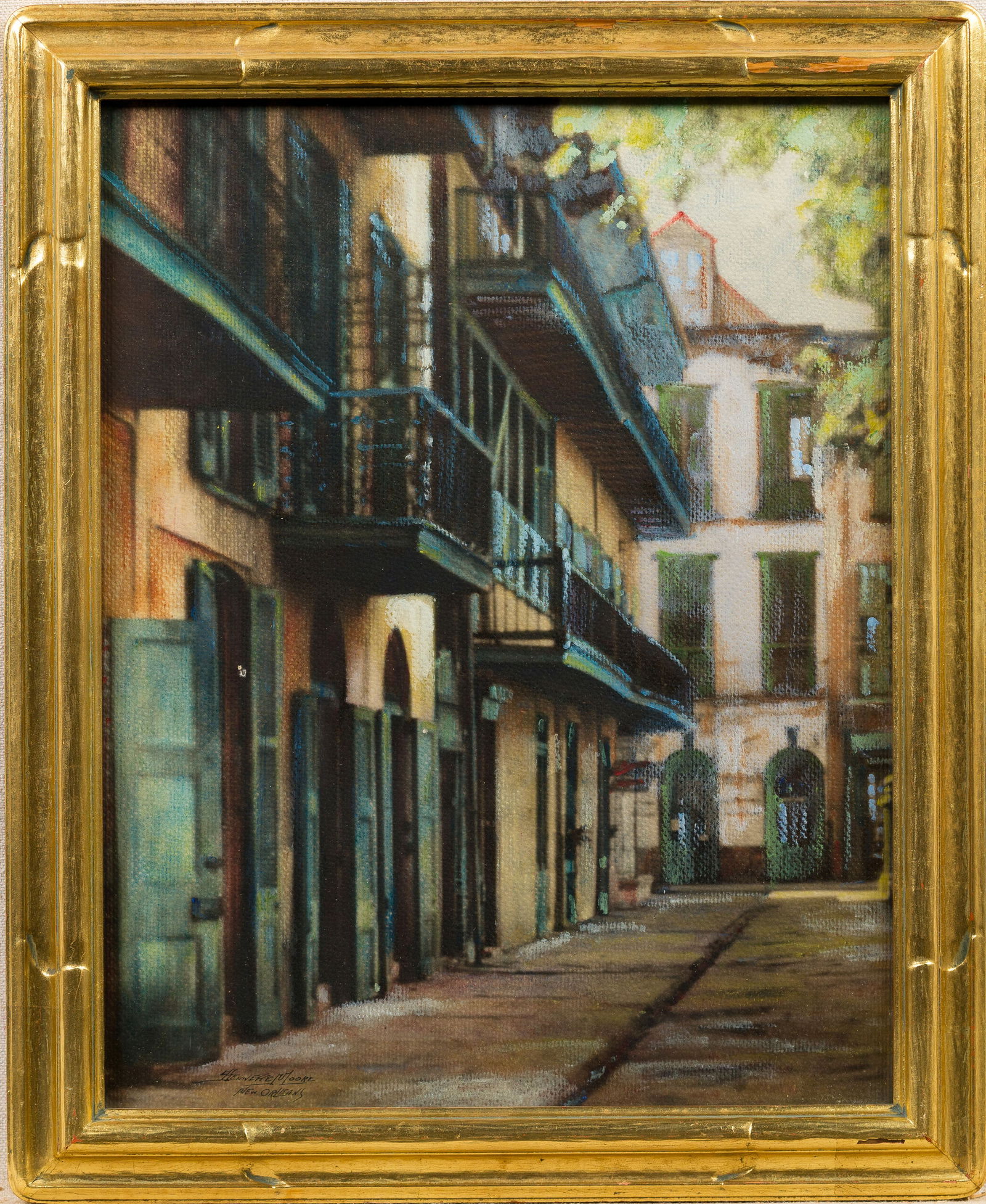 C. Bennett Moore Original Painted New Orleans Street Scene (1 of 6)