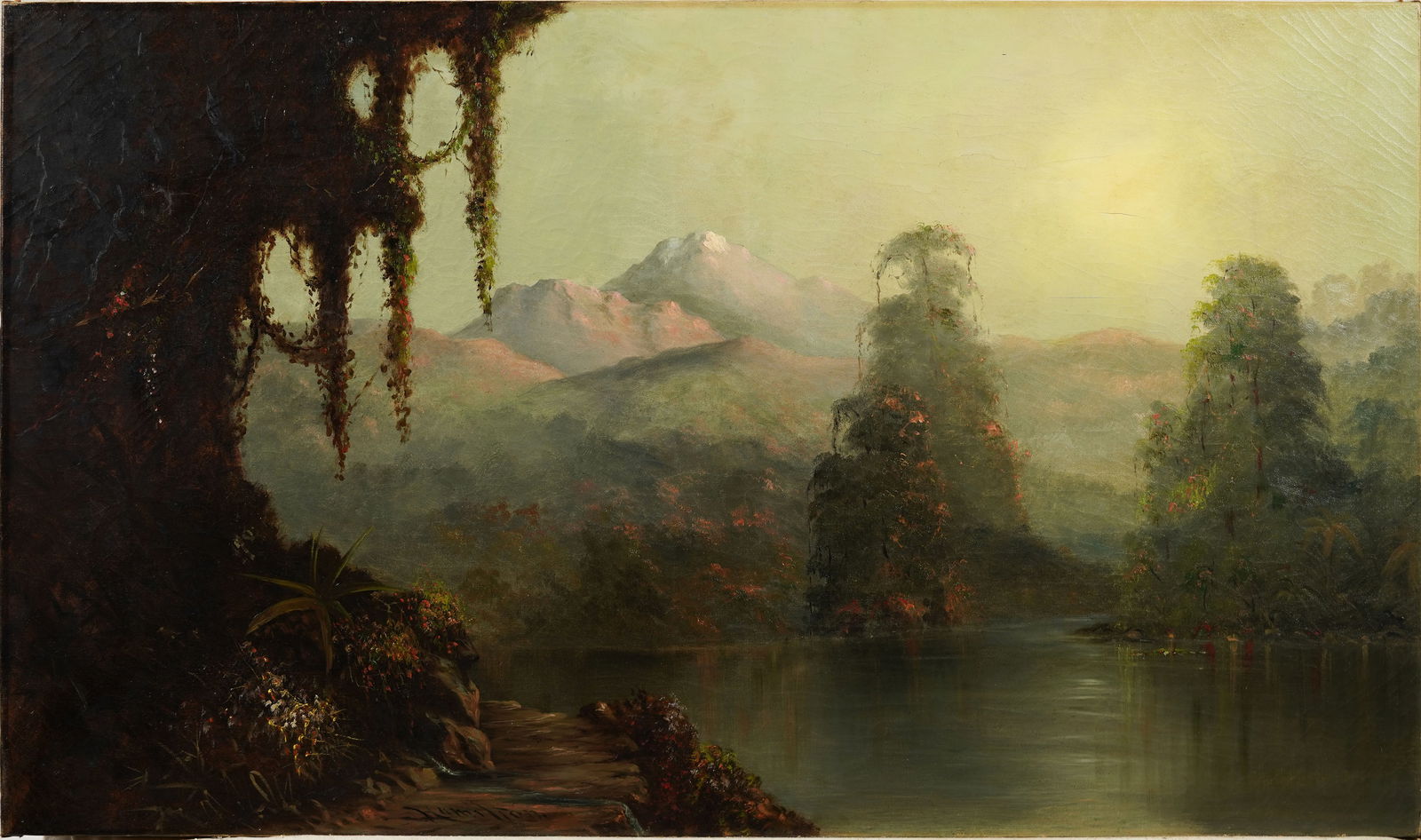 Hamilton Hamilton 1847-1928 Antique American Hudson River School California  Landscape Oil Painting (1 of 8)