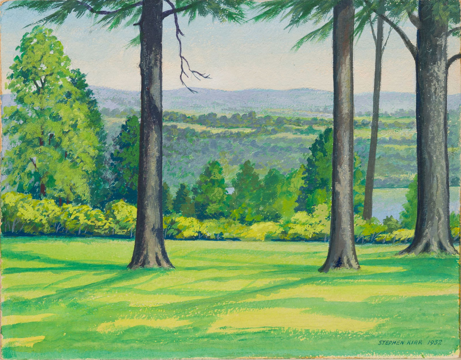 Stephen Kirk Signed Catskill NY Upstate Mountain Lake Landscape Original Signed Oil Painting (1 of 6)