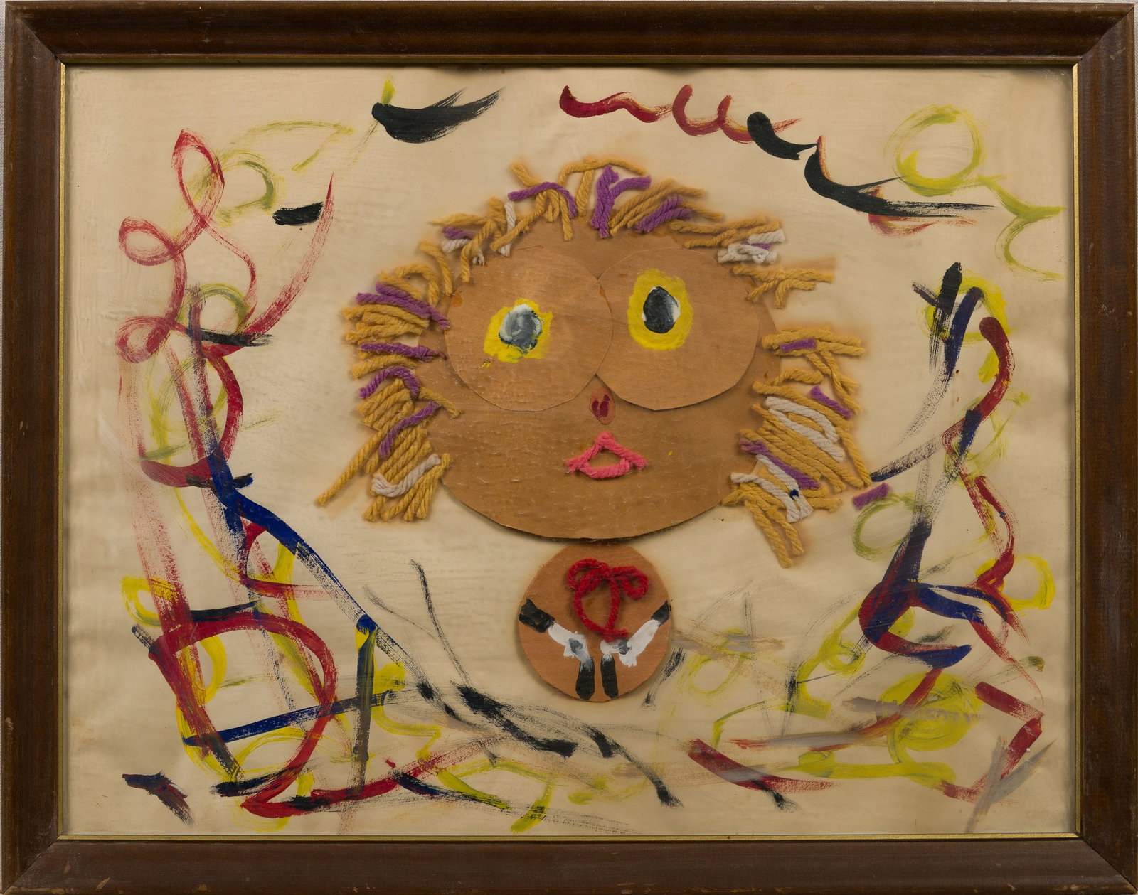 Vintage Outside Art Collage Artwork: Collage on paper. 18 x 24 inches. Carnegie Hill Manhattan estate.