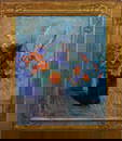 Major Museum Quality Antique American Impressionist Flower Still Life Original Oil Painting