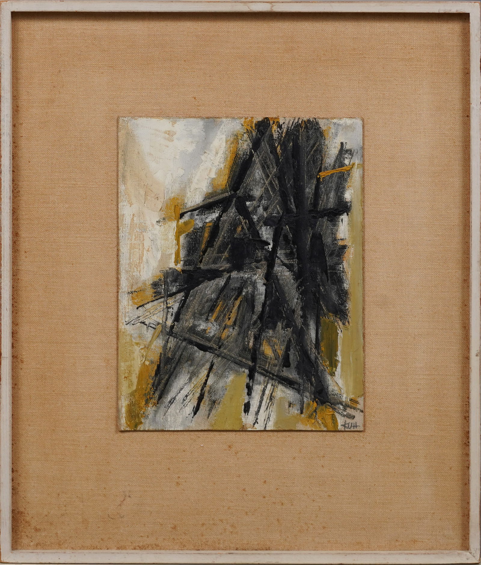 Howard Kuh b1920 Antique American Abstract Expressionist Signed Framed Original Oil Painting (1 of 6)