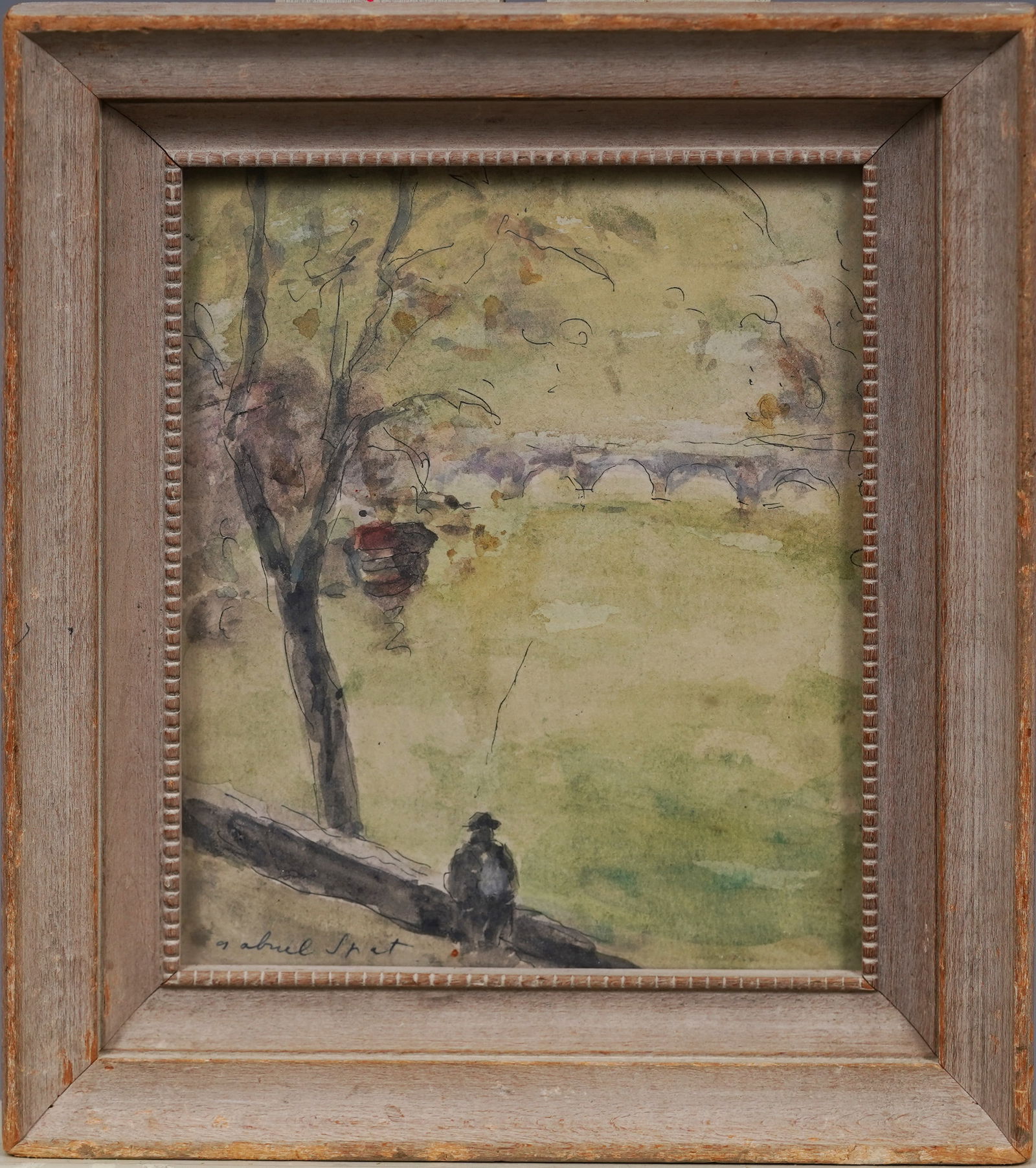 Gabriel Spat (1890 - 1967) Signed French Impressionist Paris School Framed Watercolor Painting (1 of 5)