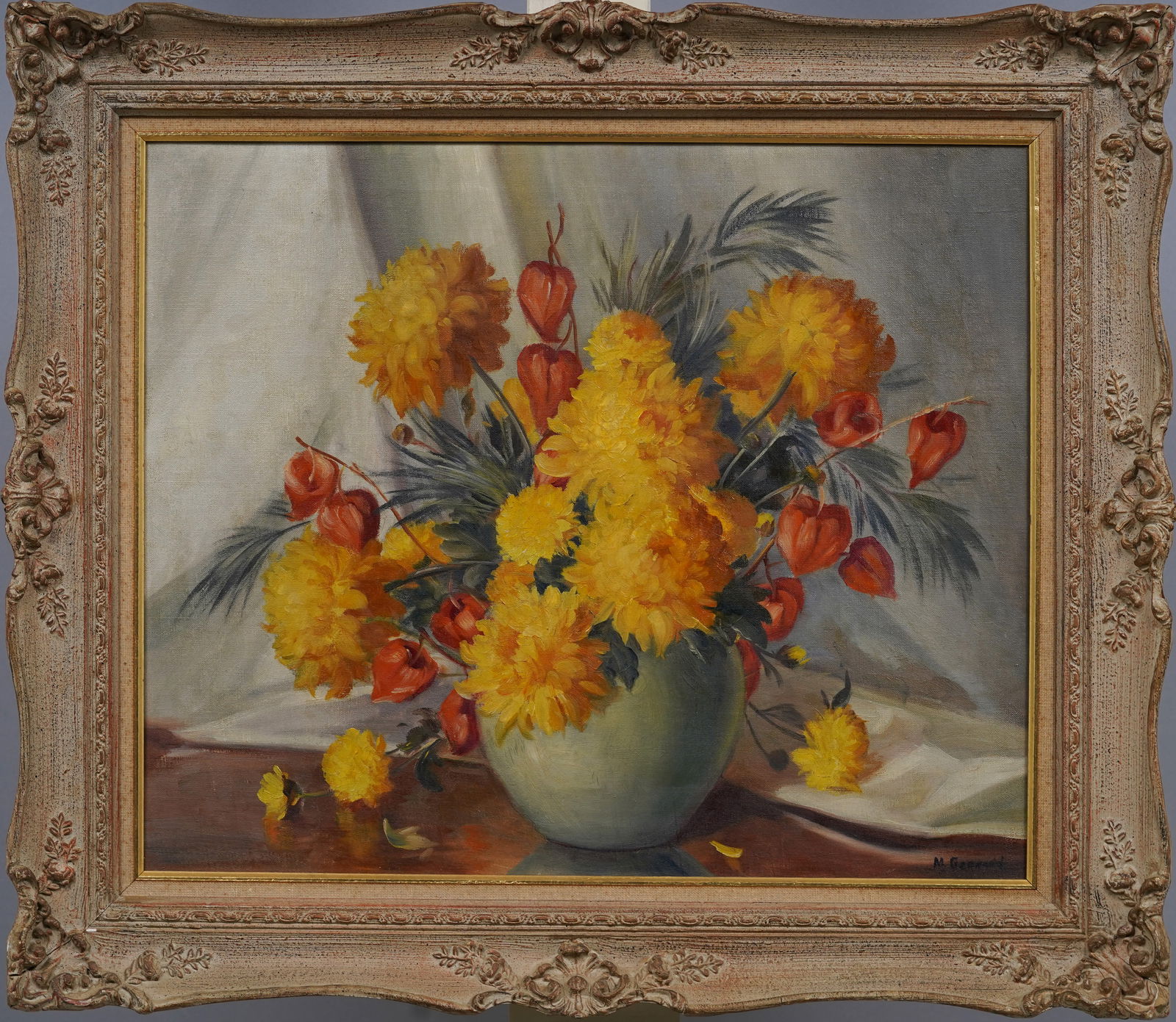 Antique American Impressionist Framed Flower Still Life Signed Original Oil Painting (1 of 7)