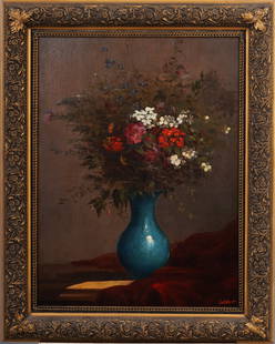 Antique Beautifully Framed French Impressionist Still Life Signed Original Oil Painting: Antique European still life oil painting. Oil on canvas. Signed. Framed. Please see all images for condition. Size is measured and written on the back of the painting. The first size is the overall si